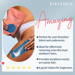 GIRLEARLE stripless wax demonstrates flexible pull for precise sections.