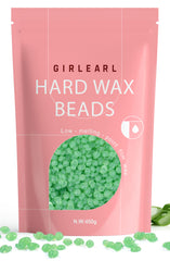 GIRLEARLE wax beads aloe vera 1lb package for gentle at-home waxing.