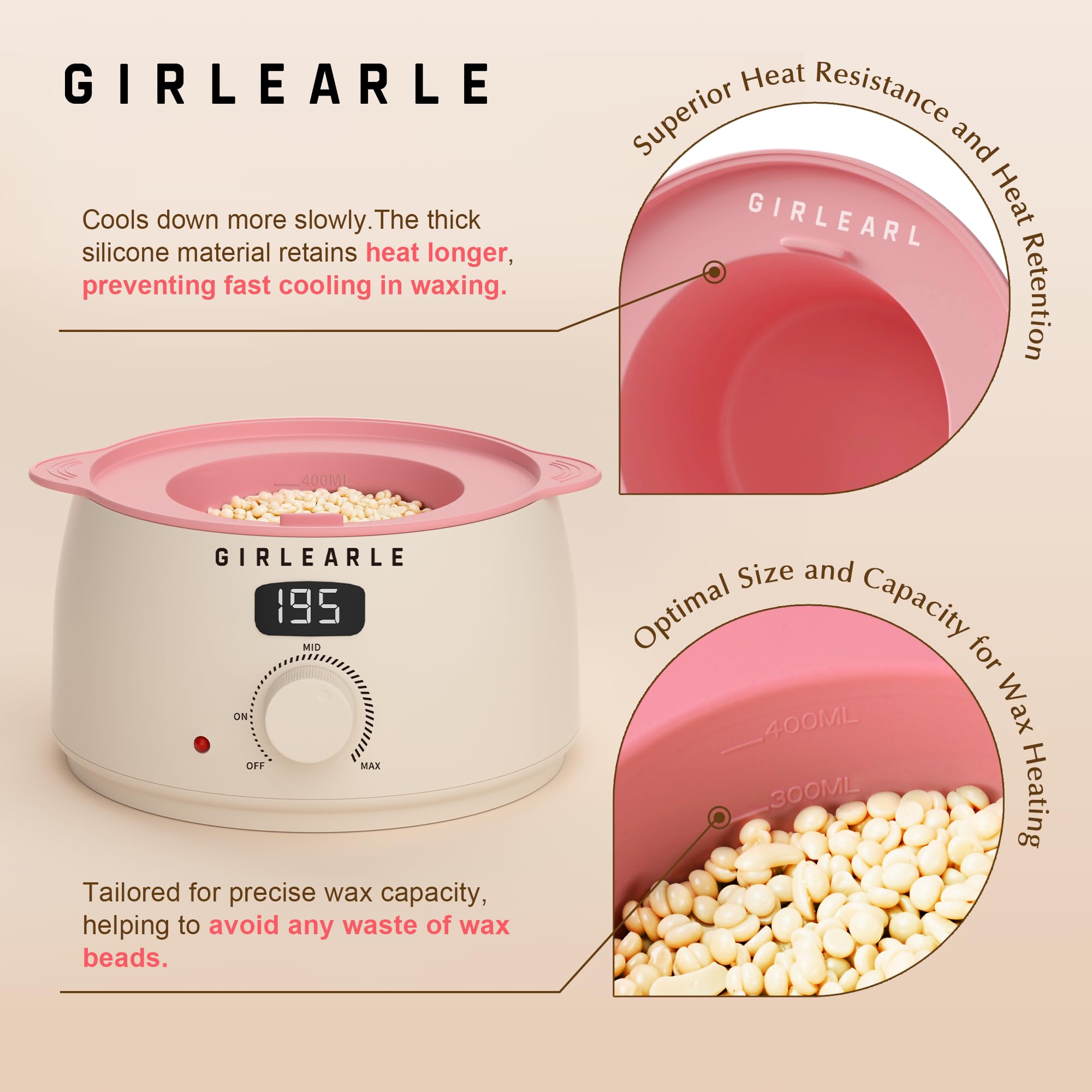 GIRLEARLE wooden applicators in three sizes for precise application