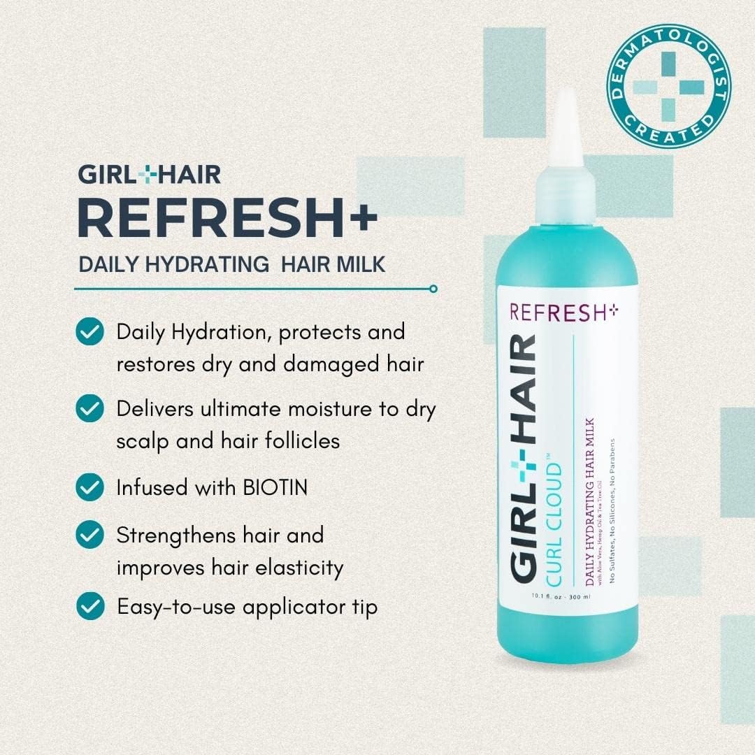 GIRL+HAIR Aloe Vera hydration in Refresh formula.