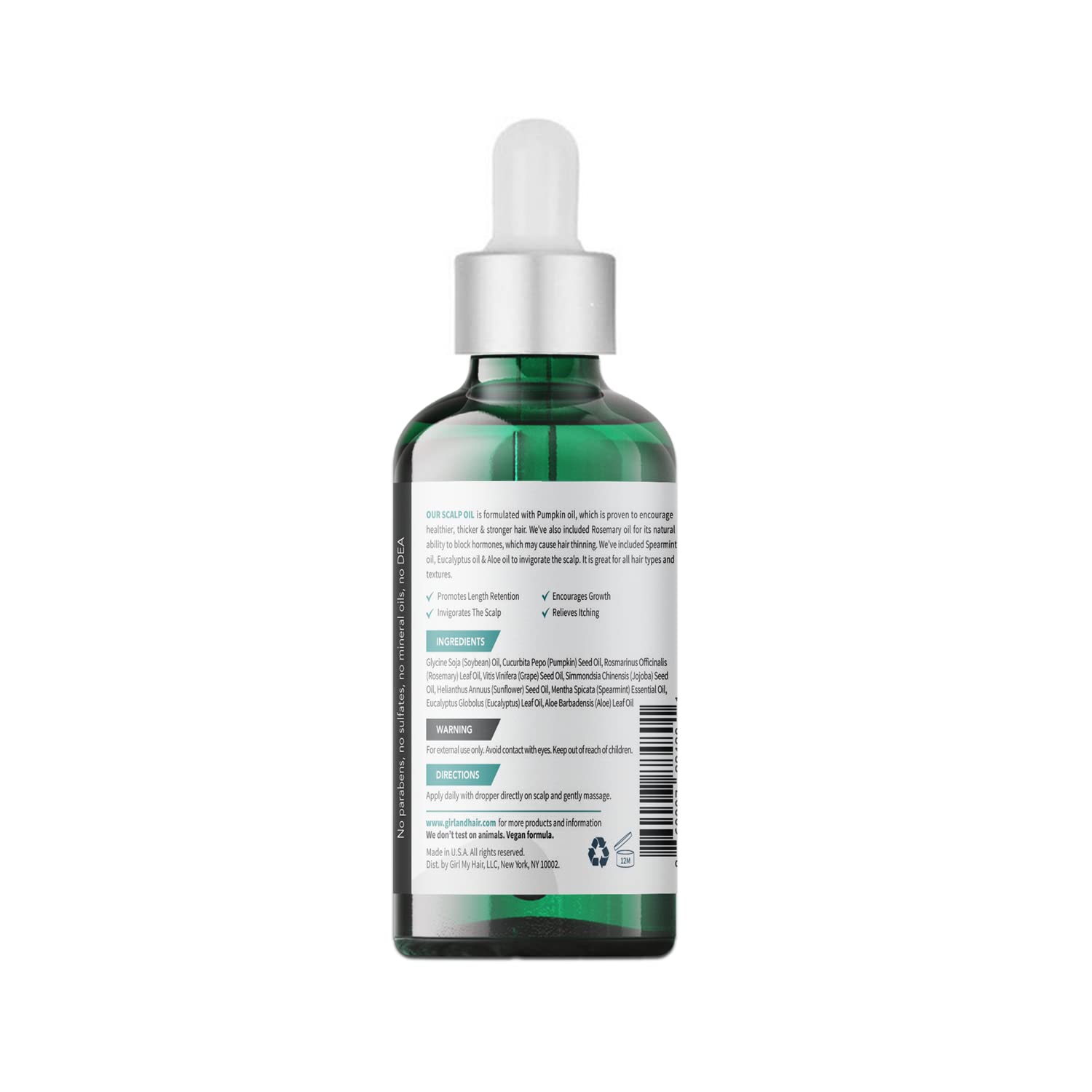 GIRL+HAIR G+H Strengthening Oil daily-use application on scalp.