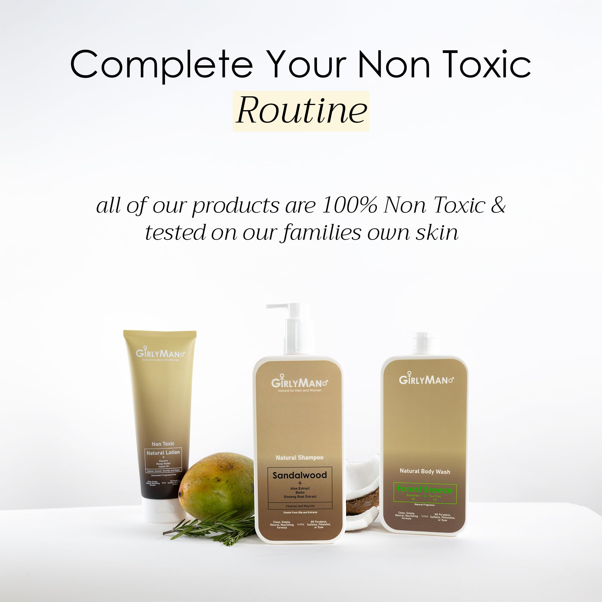 GirlyMan family-owned brand packaging evokes care and quality.