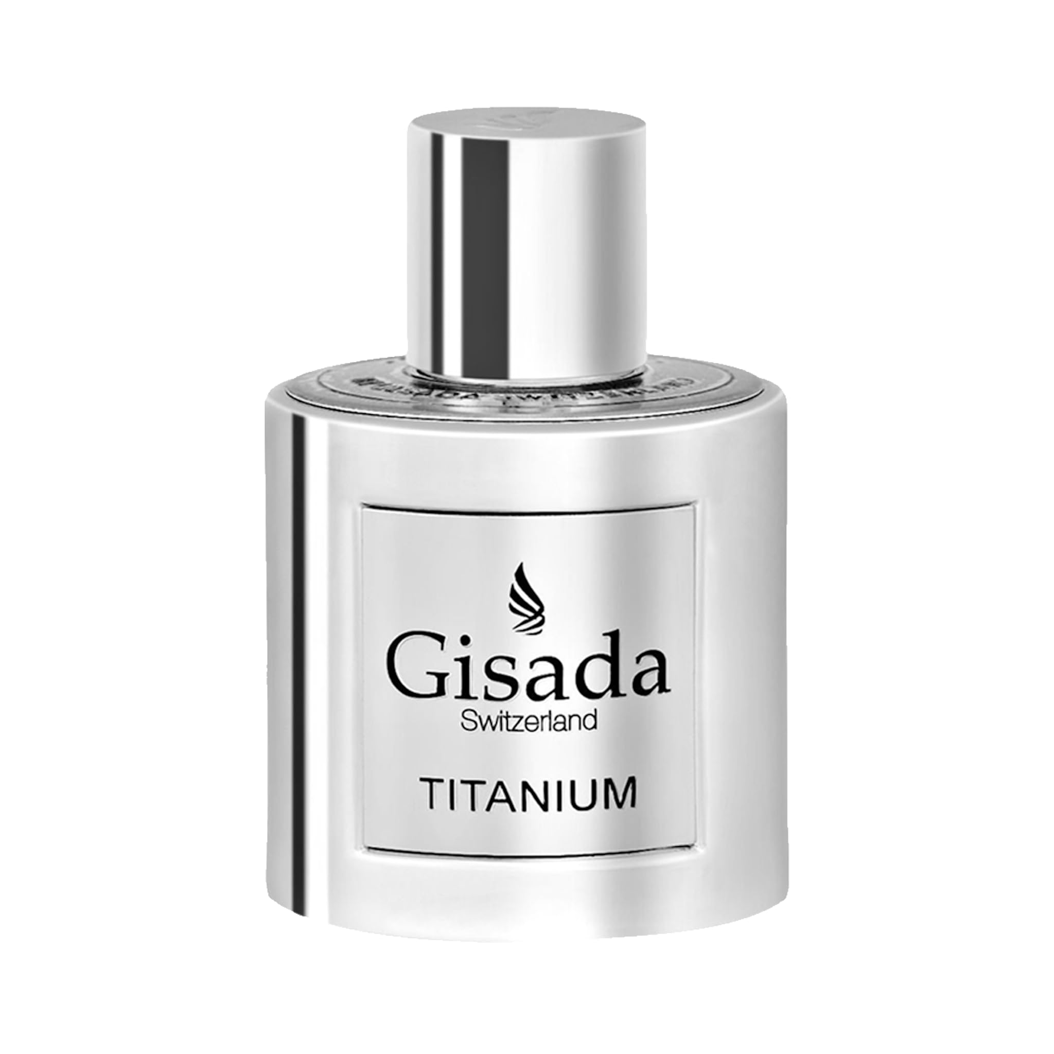 Gisada Titanium bottle front view for daily refinement.