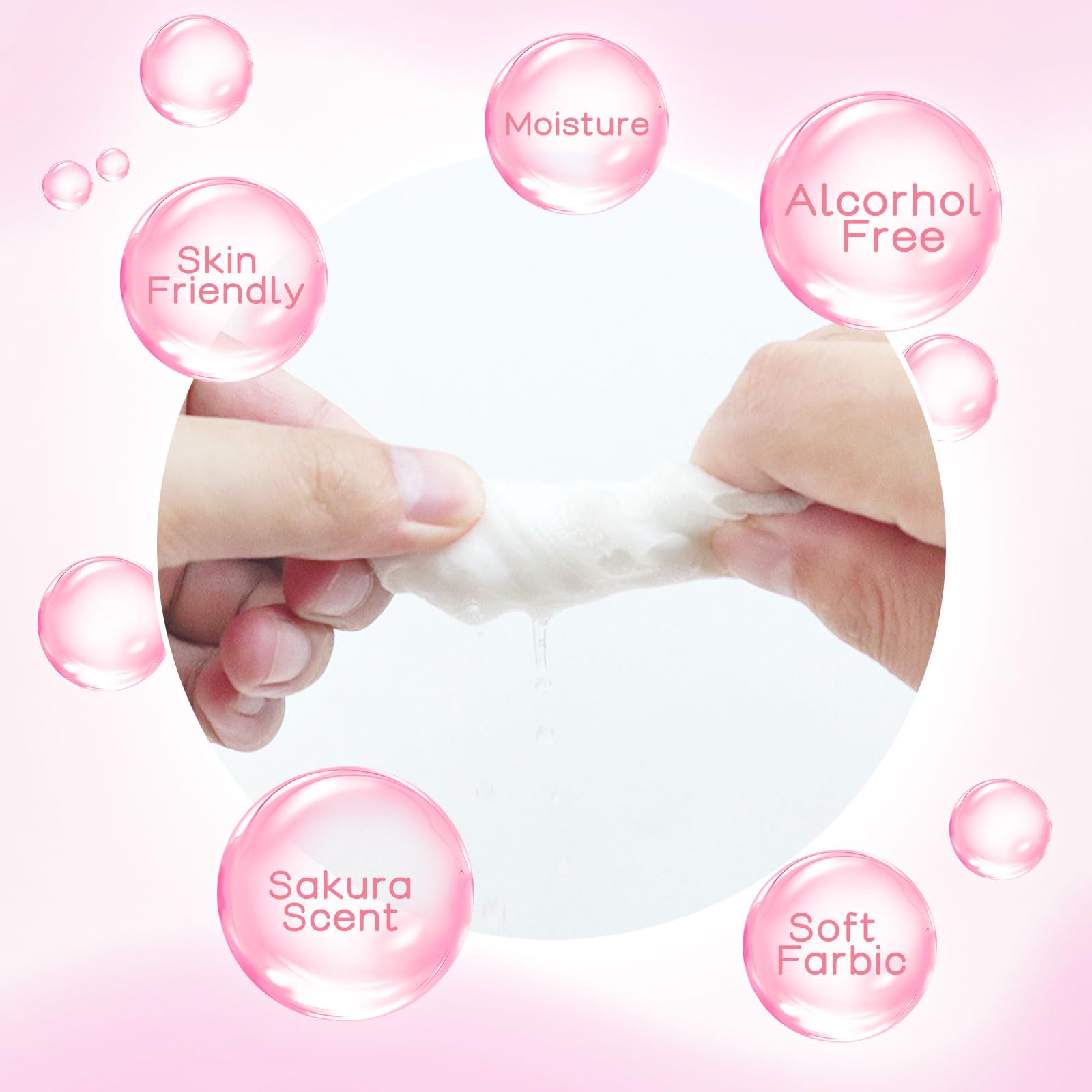 Gisdo compact travel-size wipes (3x4.7 in) for quick cleansing.