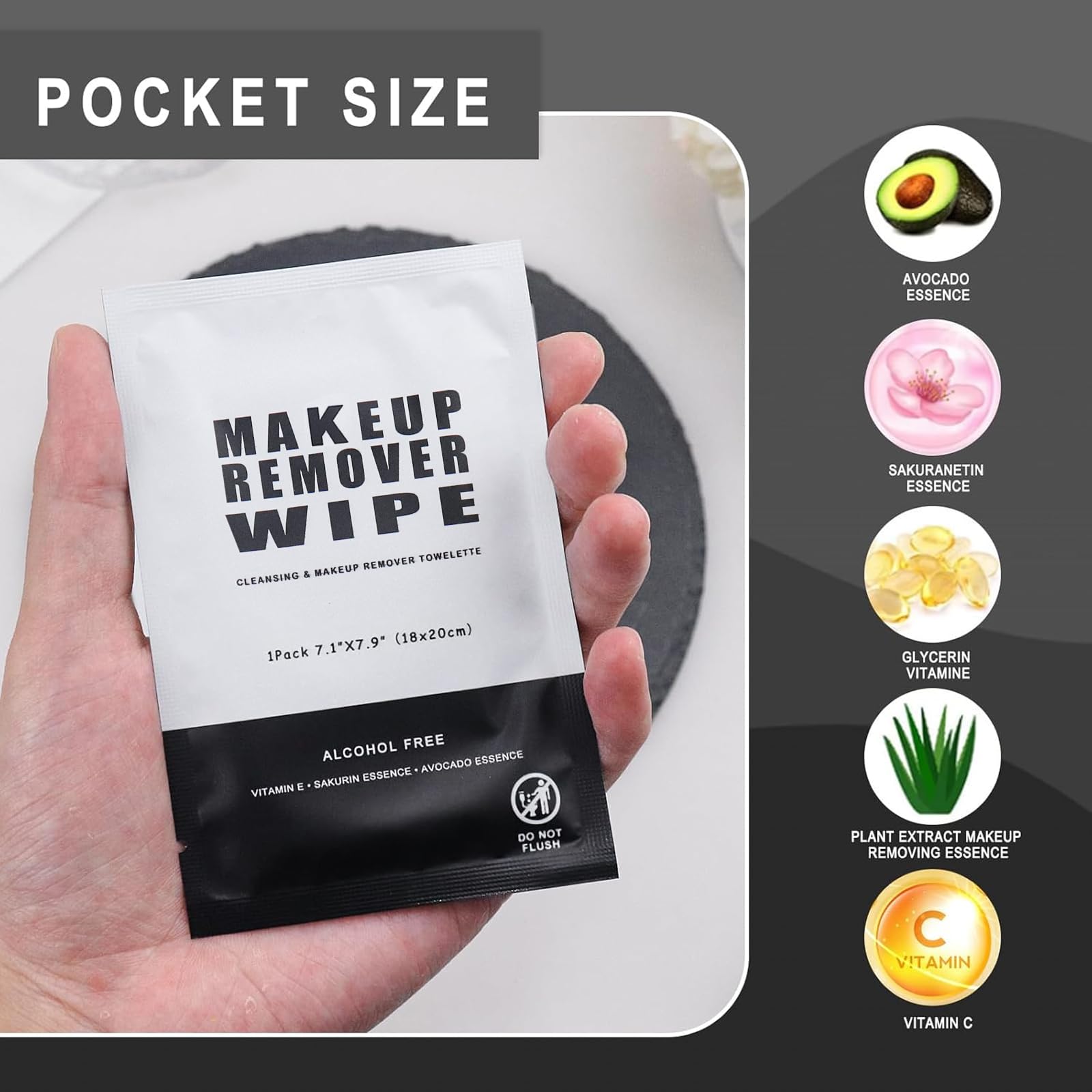 Gisdo face cleansing wipes with skin-friendly nonwoven material.