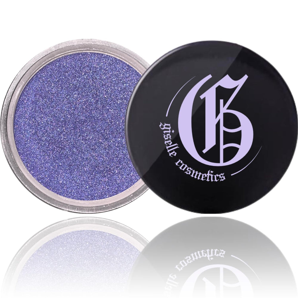 Giselle Blue Sapphire application swirl demonstrates buildable intensity with minimal creasing.