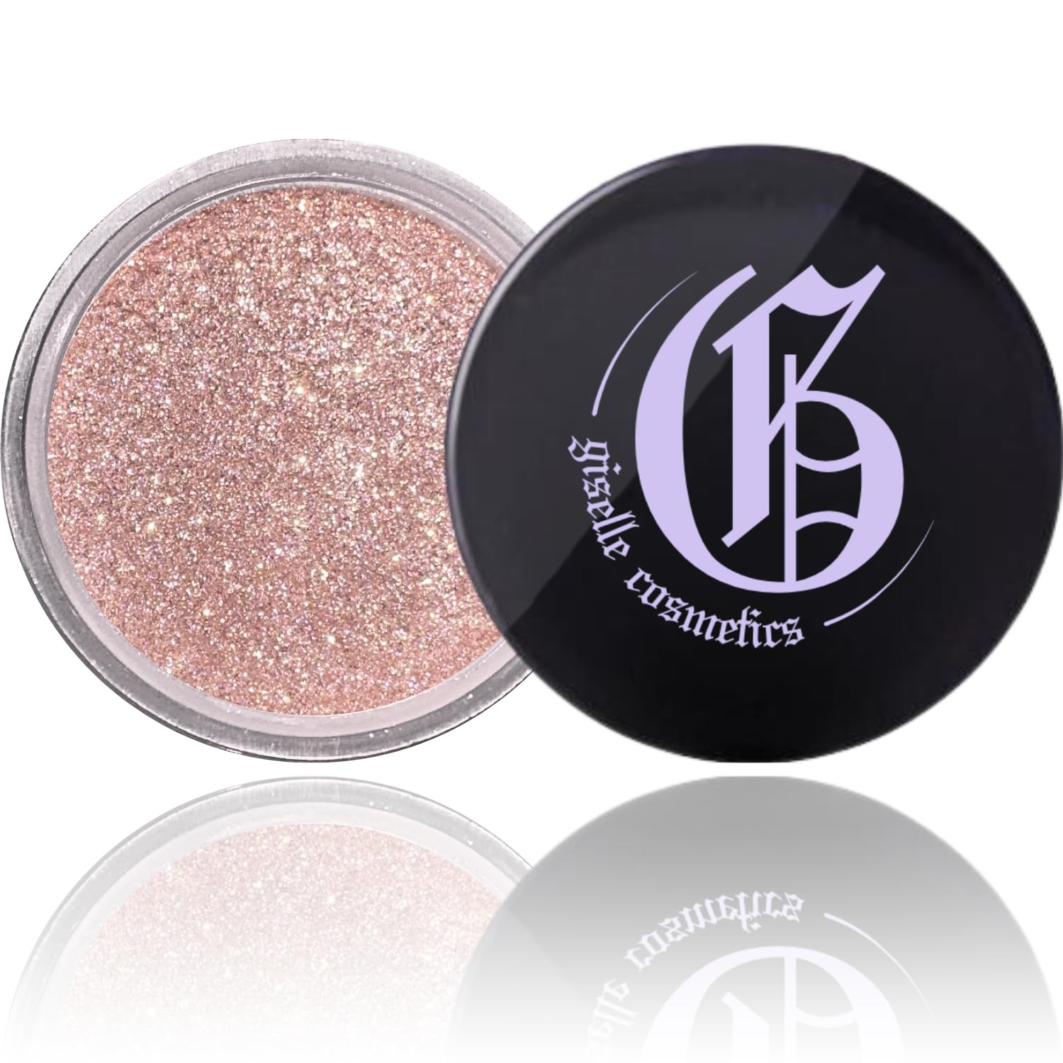 Giselle Cosmetics Coffee Latte loose highlighter powder for a soft latte glow.