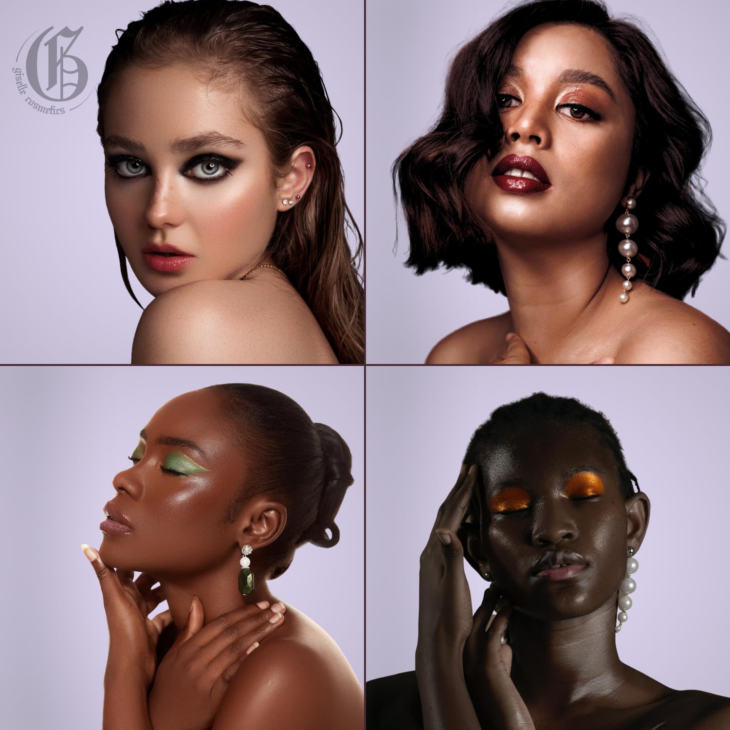 Giselle Cosmetics Black Cherry packaging and compact design for portable application.