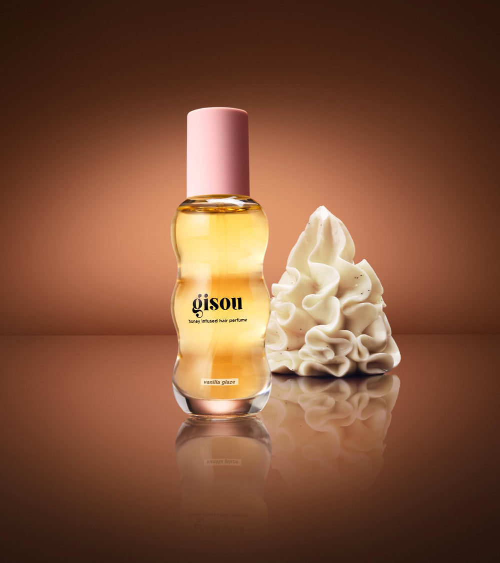 Gisou Lavender Berry bottle close-up with calming scent for a fresh start
