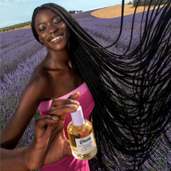 Gisou honey and argan oil closeup emphasizes nourishing shine.
