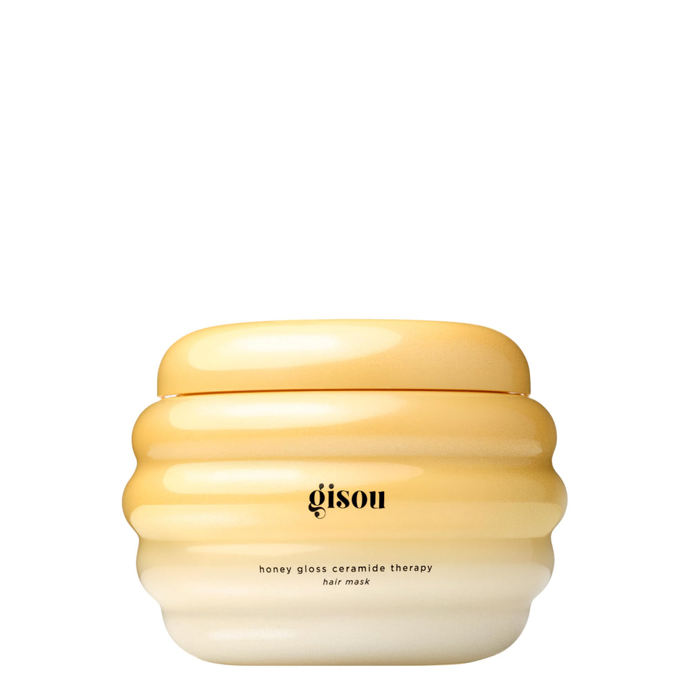 Gisou Honey Gloss Ceramide Therapy Mask jar close-up showing rich hydration