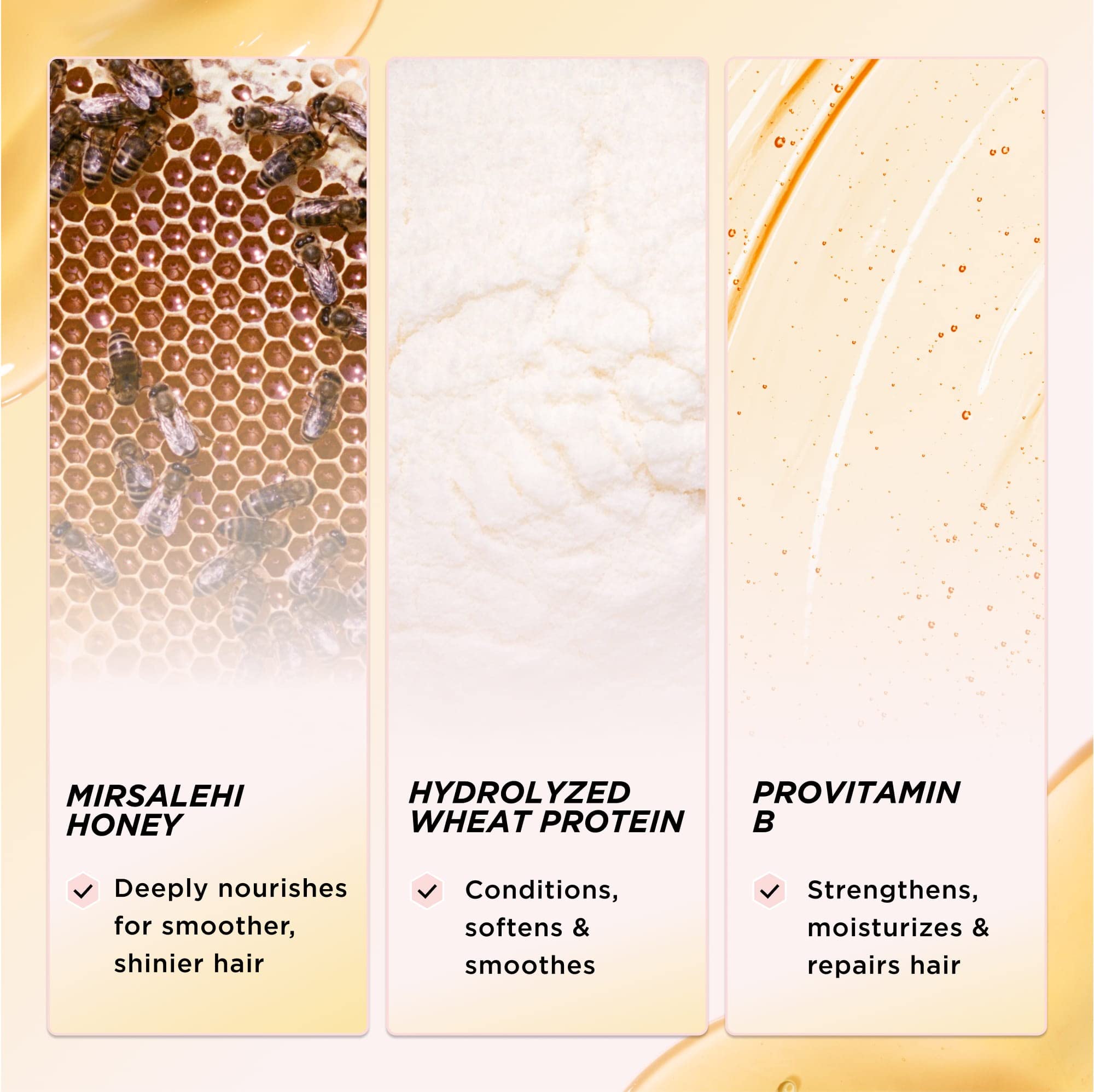 Close-up of ingredient list featuring Mirsalehi Honey