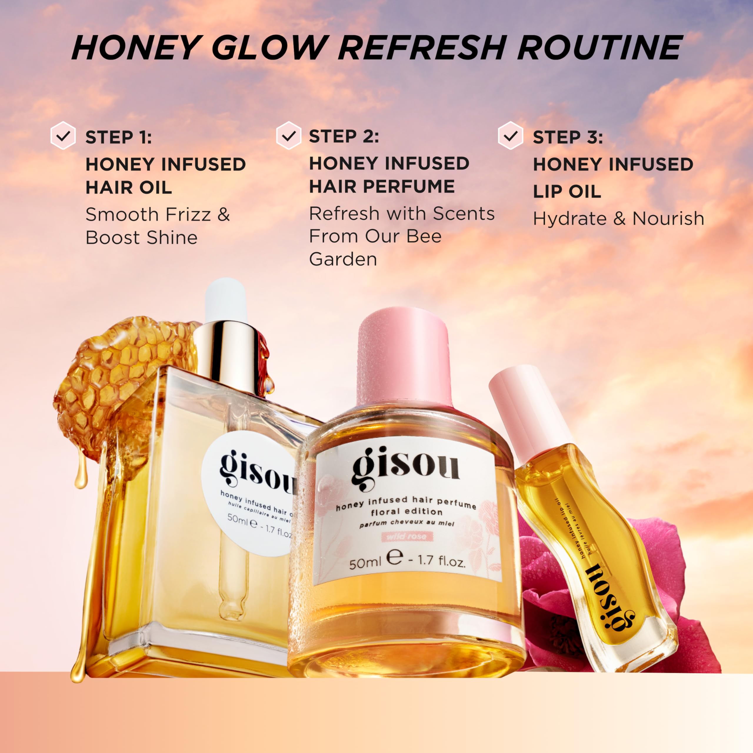 Gisou honey and argan oil formula nourishes and smooths without heaviness