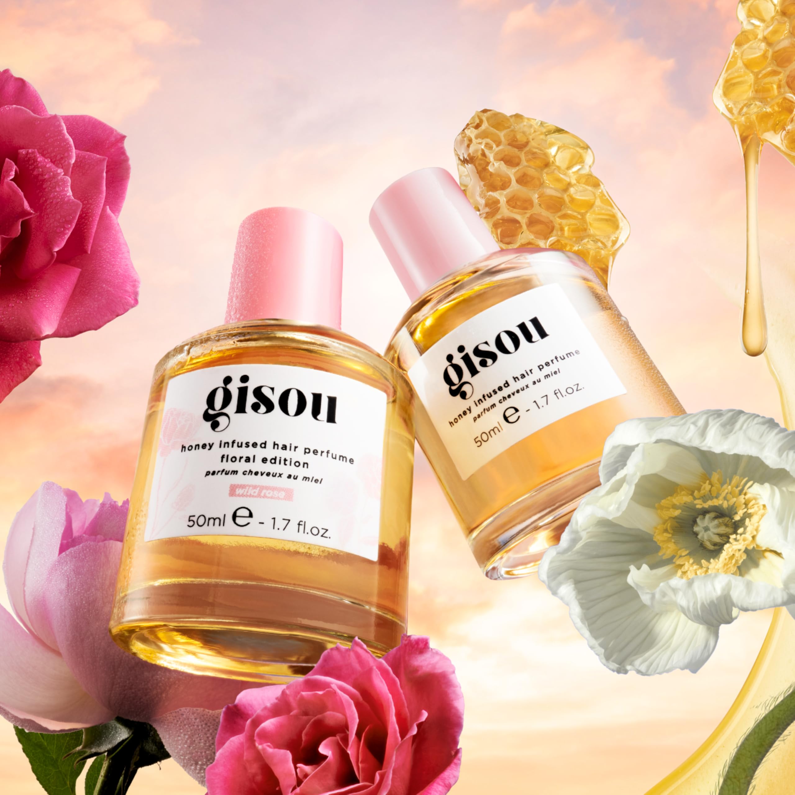 Gisou hair perfume improving softness between washes