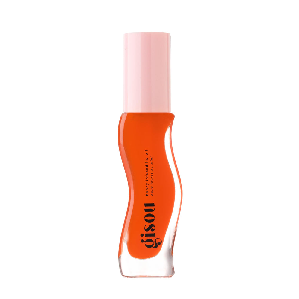 Gisou Honey Infused Lip Oil bottle for rich hydration and gloss.