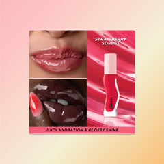 Gisou Honey Infused Lip Oil wand application shows a smooth glide.