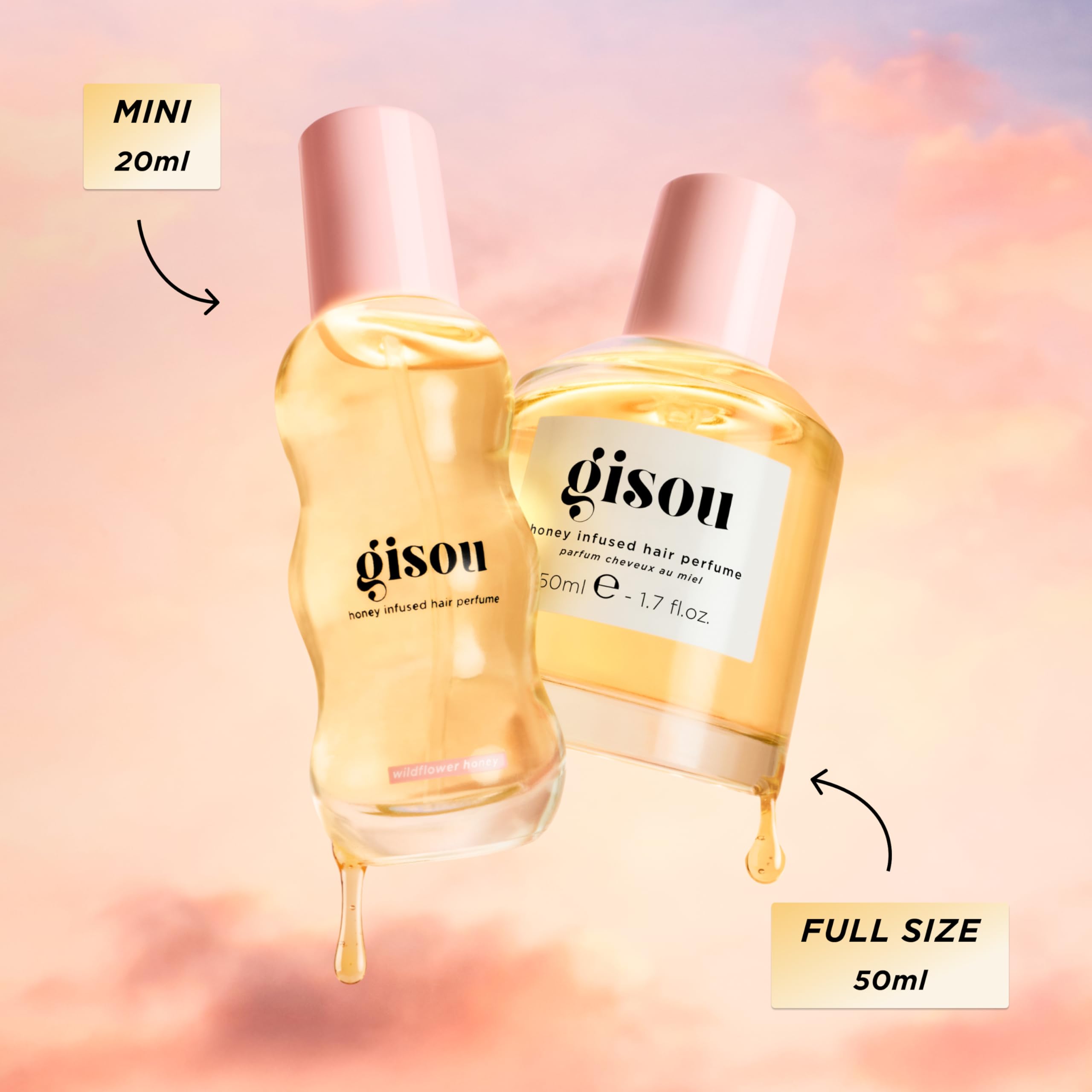 Gisou Take Me With You Spritz Set packaging closeup highlighting honey-infused care.