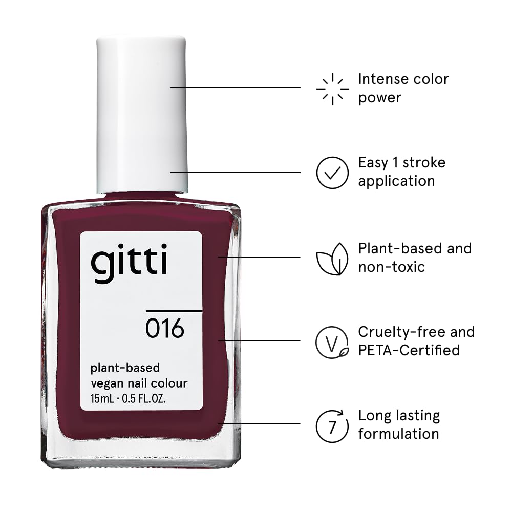 gitti Wineberry brush for smooth, precise application