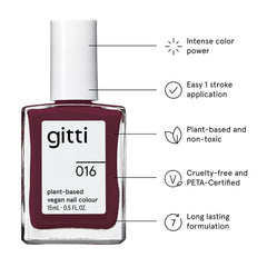 gitti Wineberry brush for smooth, precise application