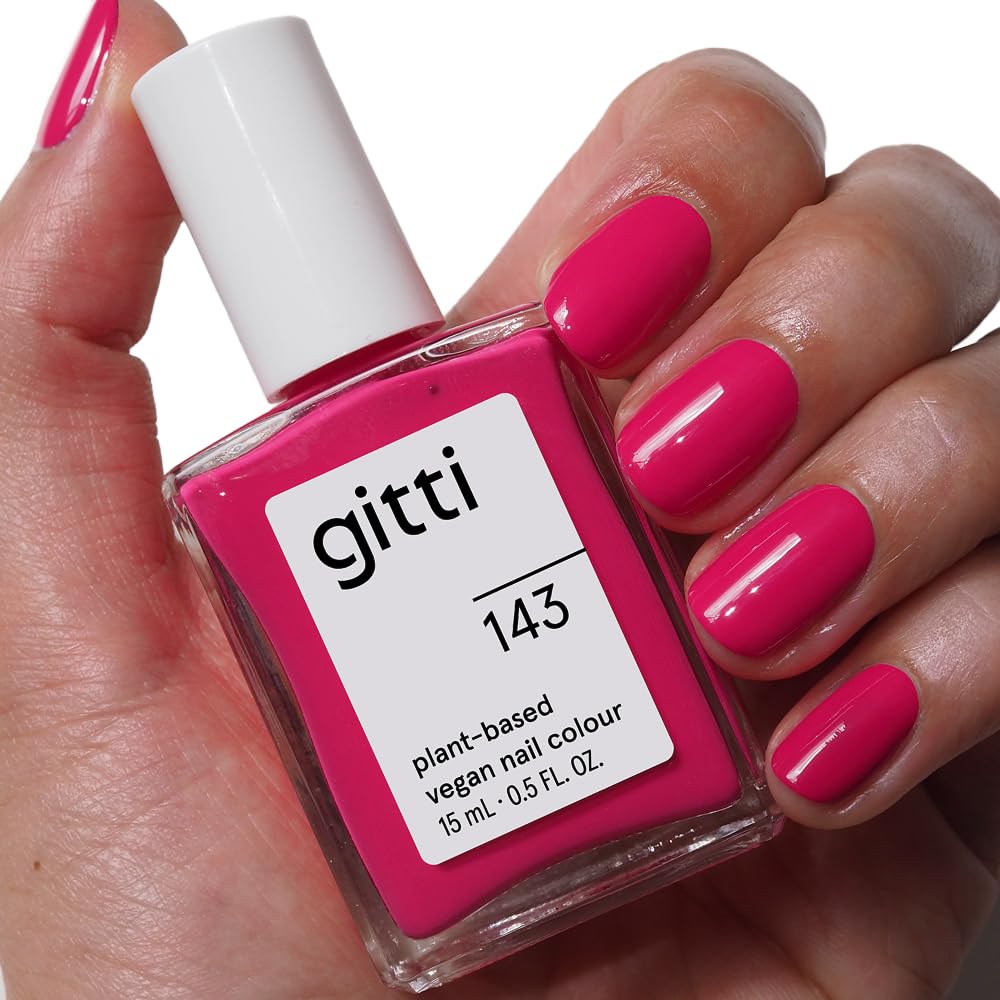 Gitti plant-based nail polish bottle with a glossy finish.
