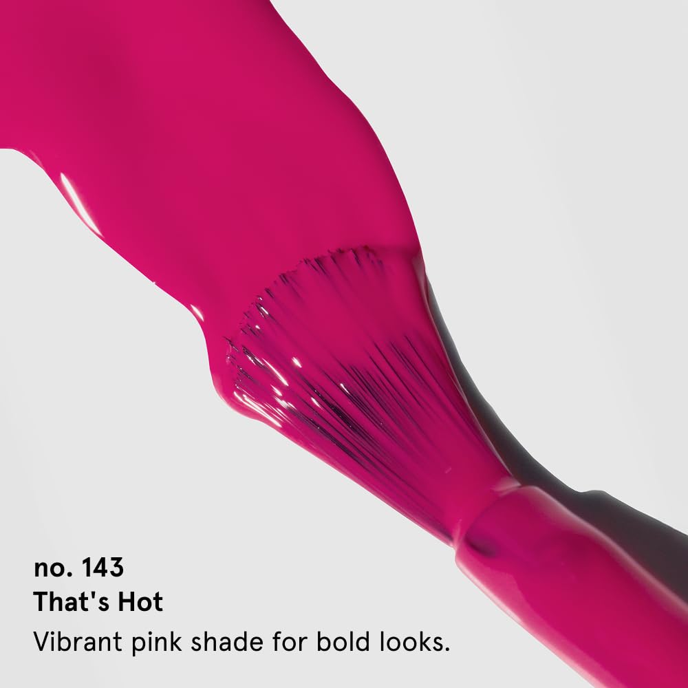Shade 143 That's Hot swatch shows a bold color.