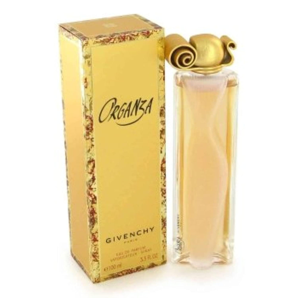 Givenchy Organza bottle on shelf, ideal for daytime wear and elegant presence.