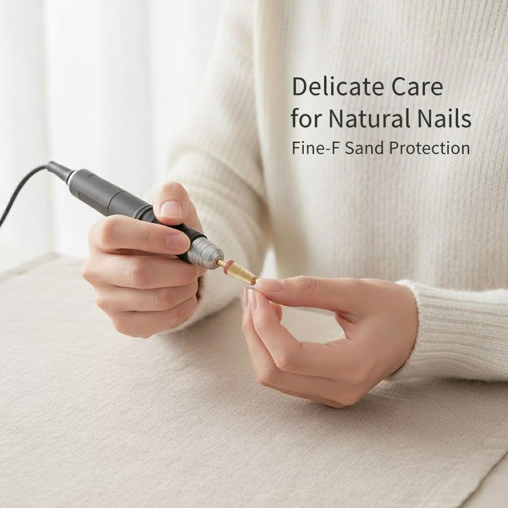GizmoGalactic 5-in-1 bit nail shaping for smooth acrylic or natural nails.