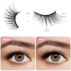 Gjinxi wispy cat-eye lashes 3D for subtle elongation and curl
