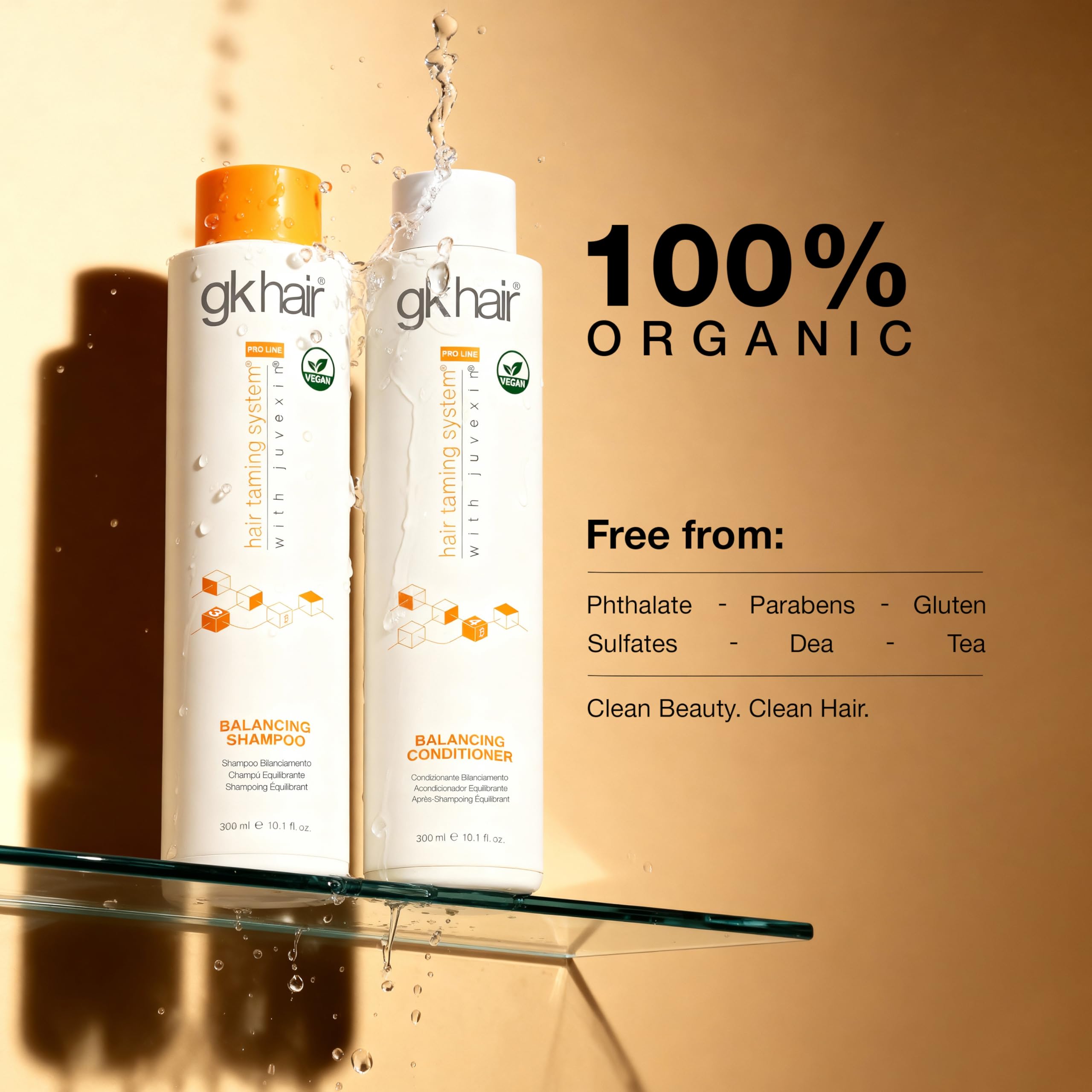 GK Hair Balancing Shampoo bottle shown in product shot for travel.