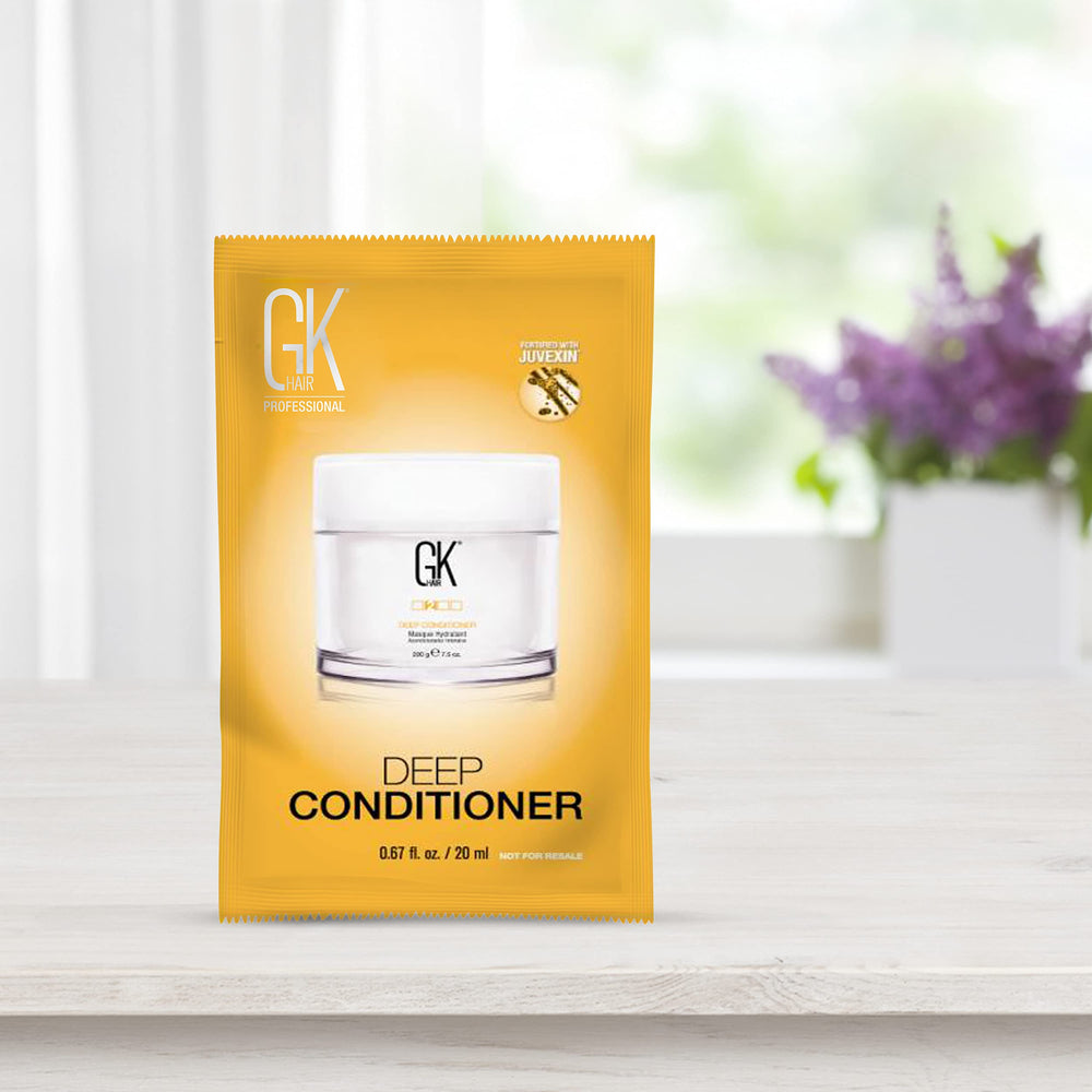 GK Hair Deep Conditioner packaging communicates sustainable, cruelty-free credentials