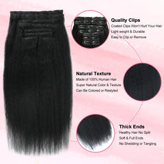 GKGW double-weft clip-ins minimize shedding and maintain thickness.