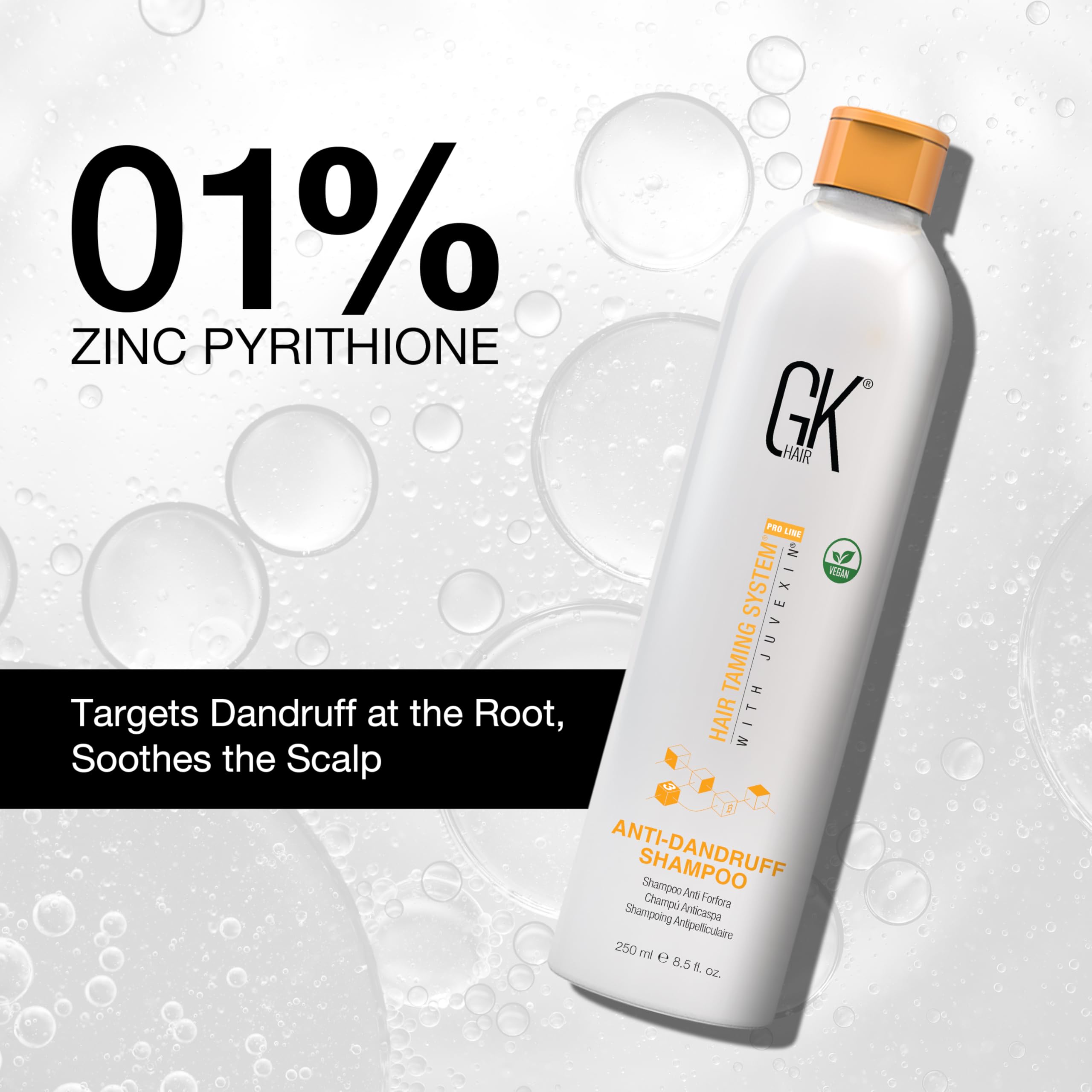 GK HAIR Argan oil formula highlights nourishing shine.