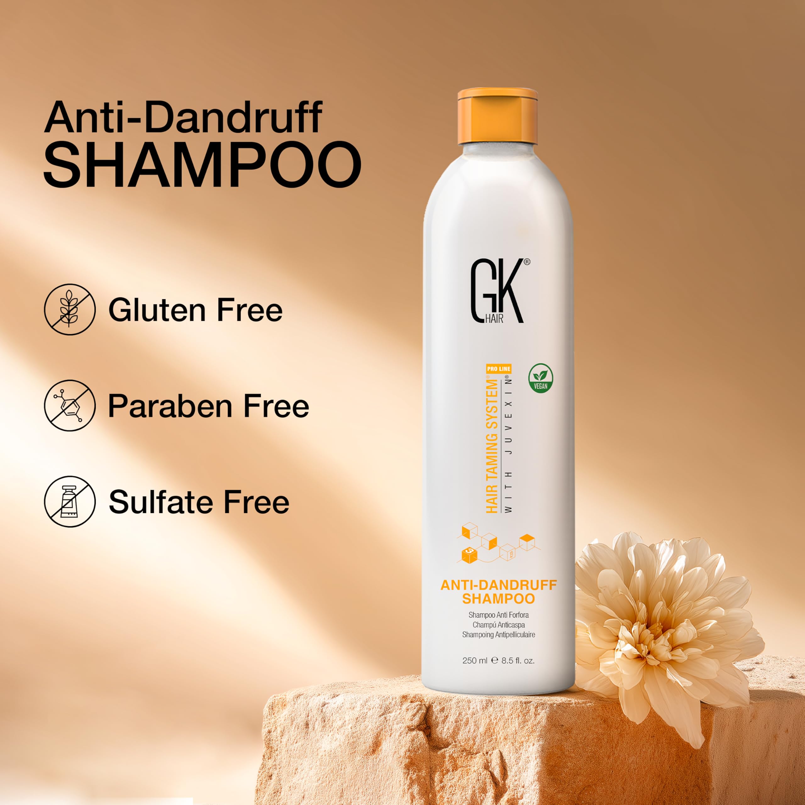 GK HAIR Argan oil shot highlights hydration and soft hair.