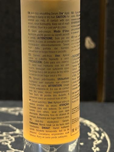 GK Hair Argan Oil Serum bottle showing heat protection and weightless smoothness