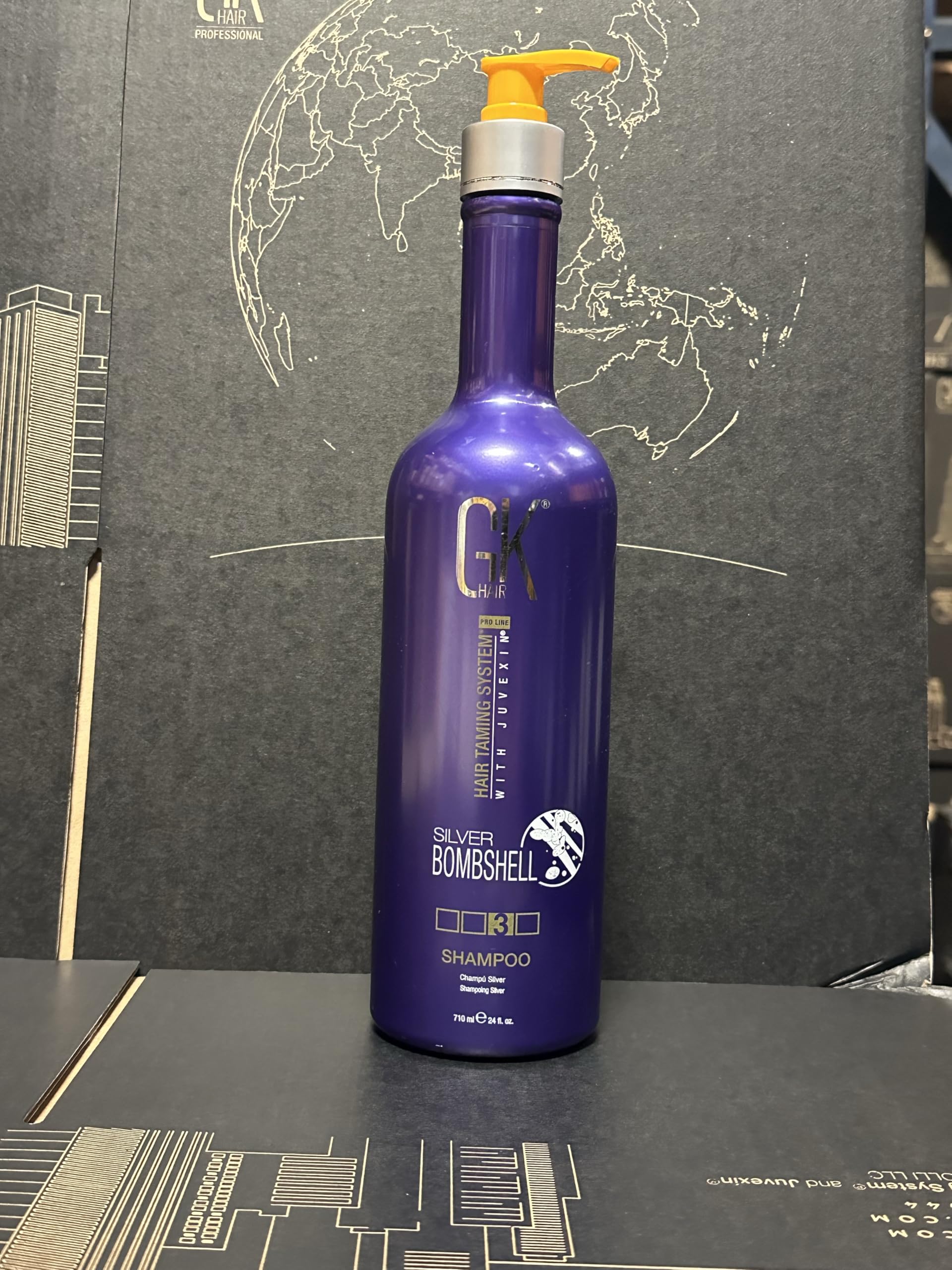 GK HAIR Silver Bombshell Shampoo lather neutralizes brassiness for lighter hair