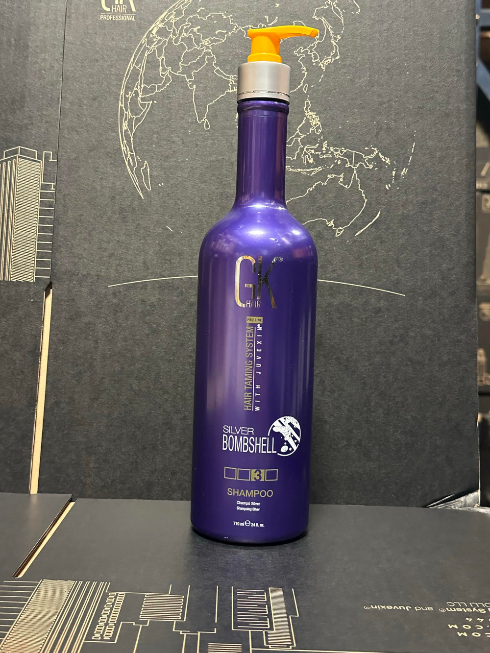 GK HAIR Silver Bombshell Shampoo lather neutralizes brassiness for lighter hair