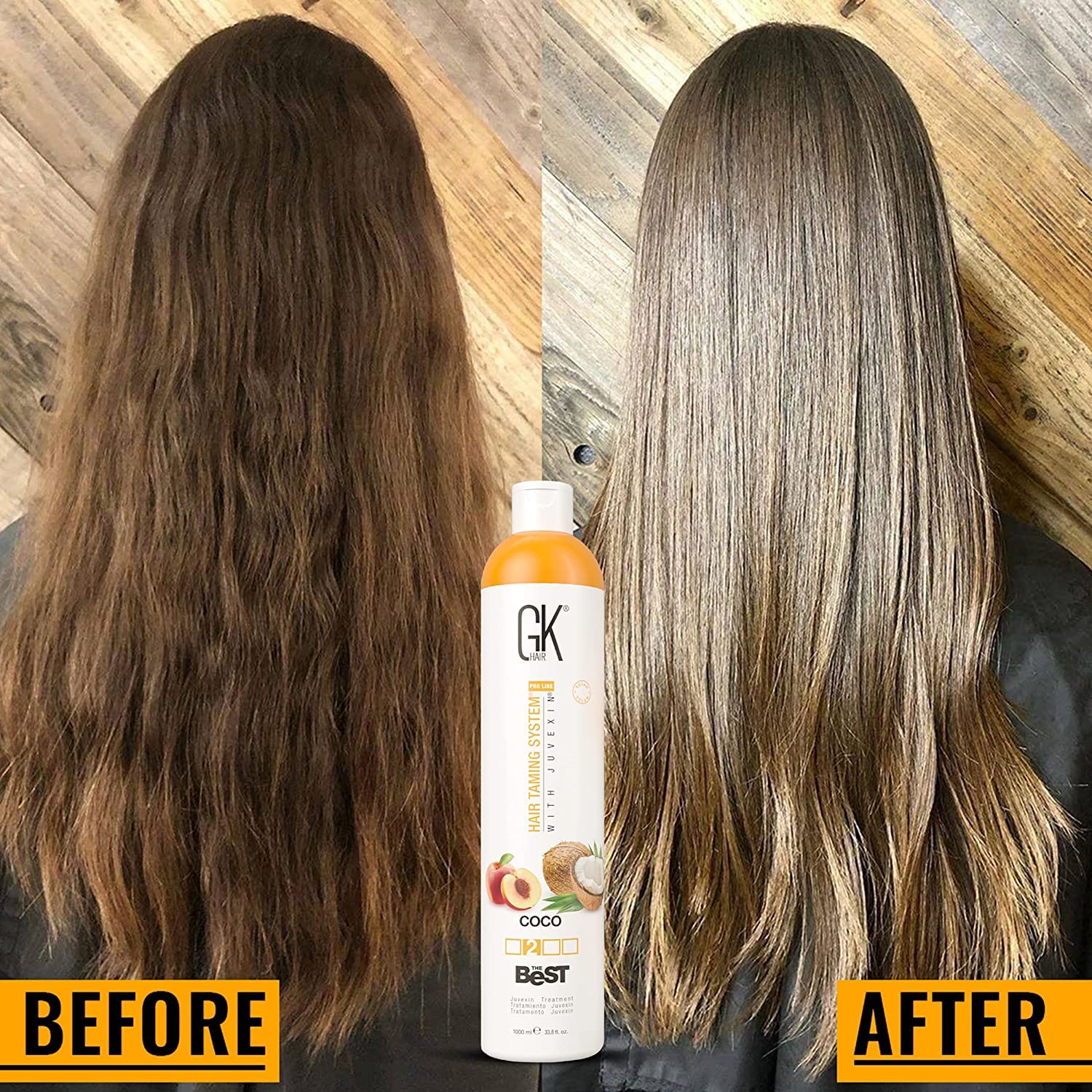 GK HAIR The Best Coco ingredients, juvexin V2, coconut oil, goji berries.