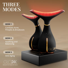 GLO24K face neck massage tool with gentle vibration boosts routine.