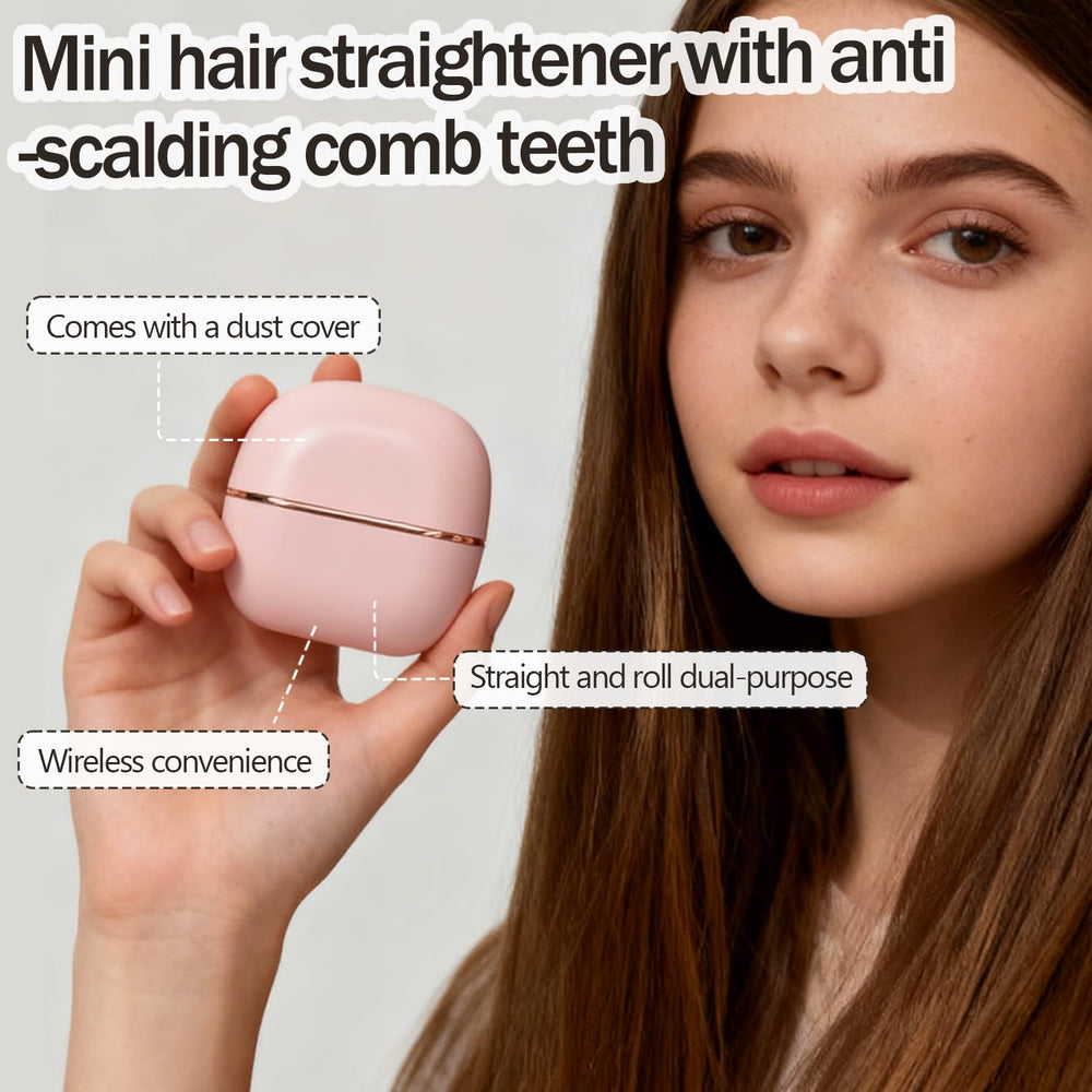 Glam Brushs Mini Straightener compact design shows portable, everyday use