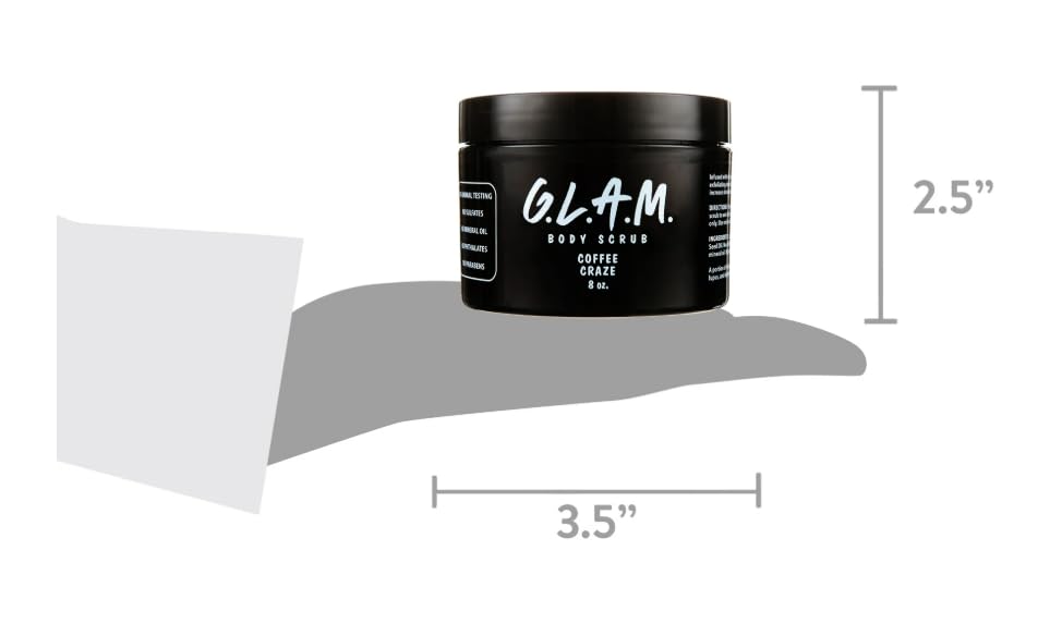 G.L.A.M. Bubblin Brown Sugar bathroom setup for easy exfoliation