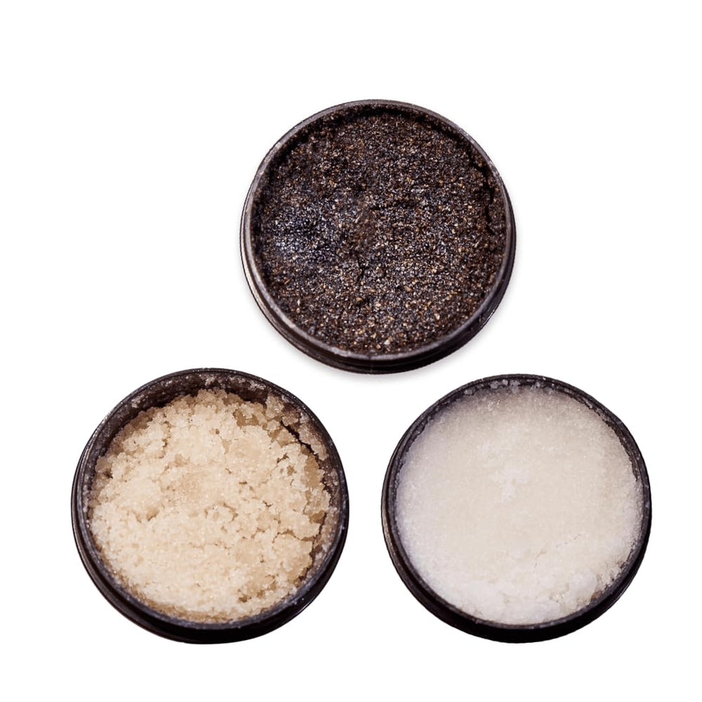 G.L.A.M. Bubblin Brown Sugar oils glistening on scrub surface for hydration