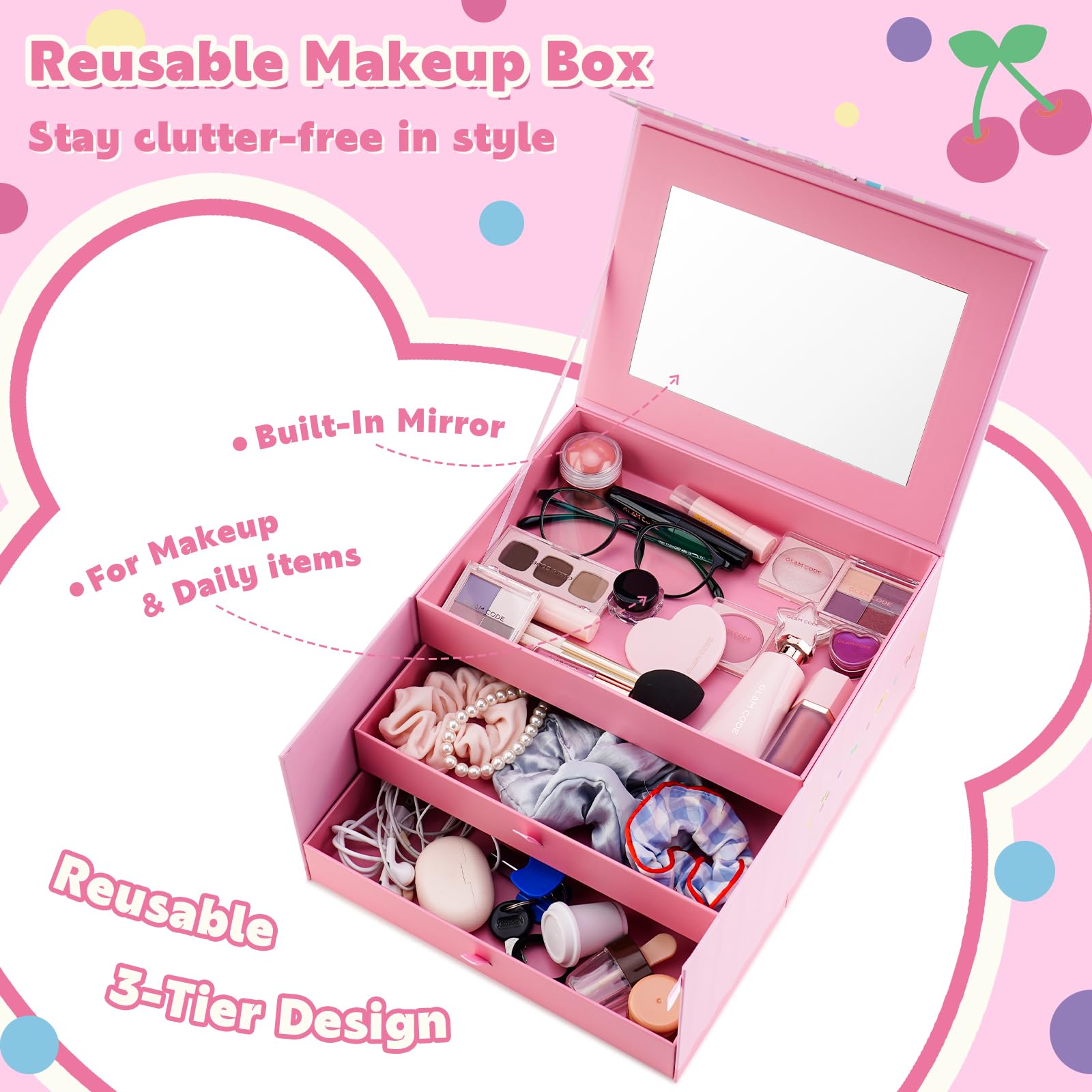 Glam Code Advent Calendar reusable gift box stores cosmetics neatly