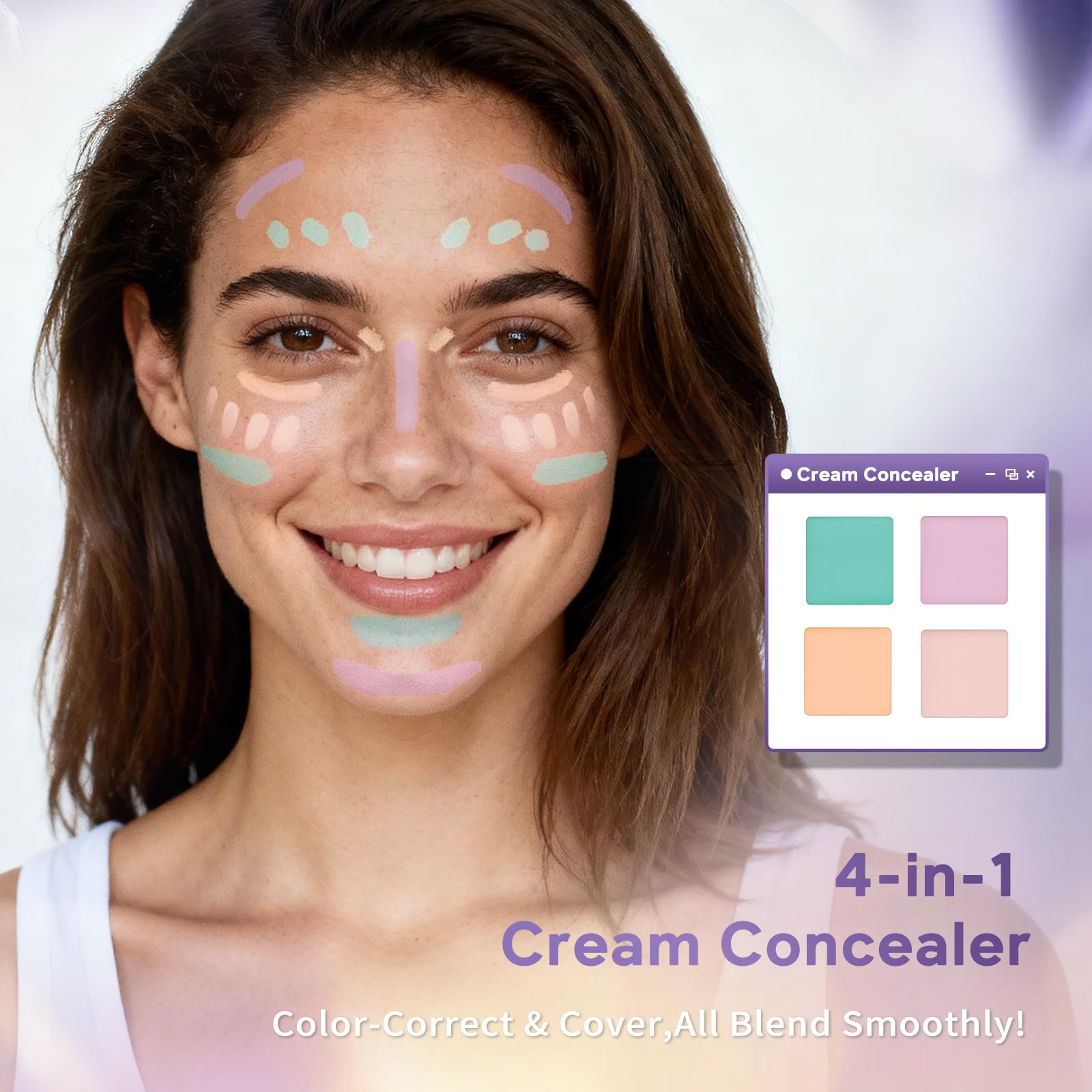 Glam Code compact travel case design fits easily into bags for on-the-go touch-ups.