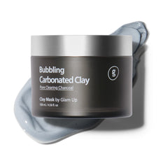GLAM UP Bubbling carbonated clay mask in action for gentle cleansing