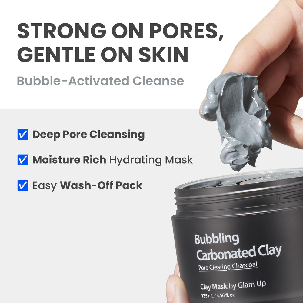 GLAM UP Oxygen bubbles lift oils and dirt for refreshed skin