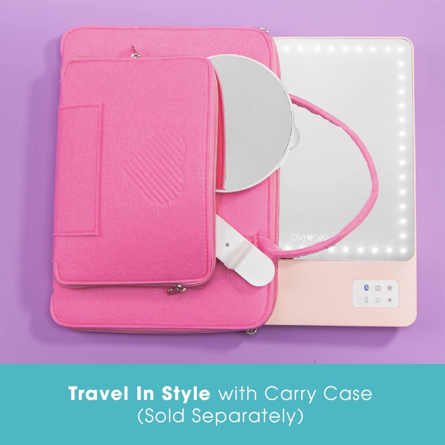 GLAMCOR Riki Skinny mirror kit contents include all essential accessories.