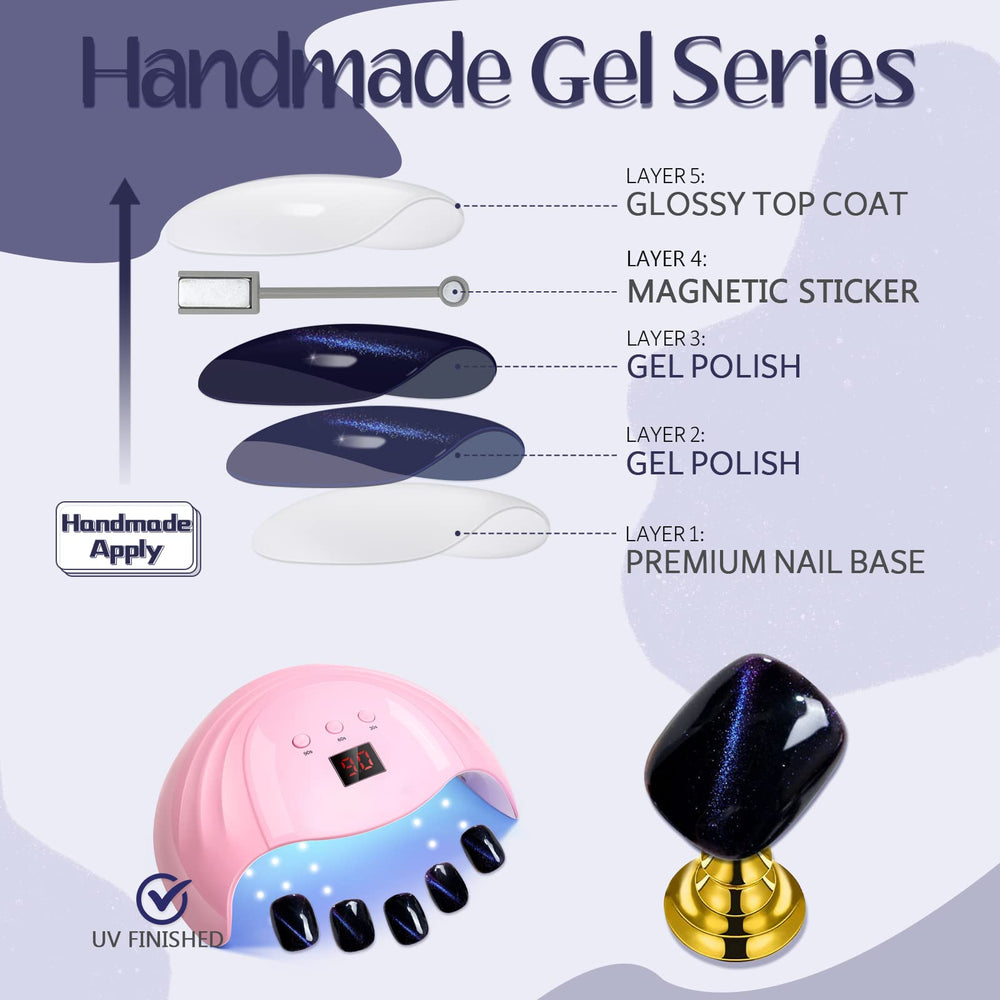 GLAMERMAID 24 nails with 12 sizes and handy tools included.