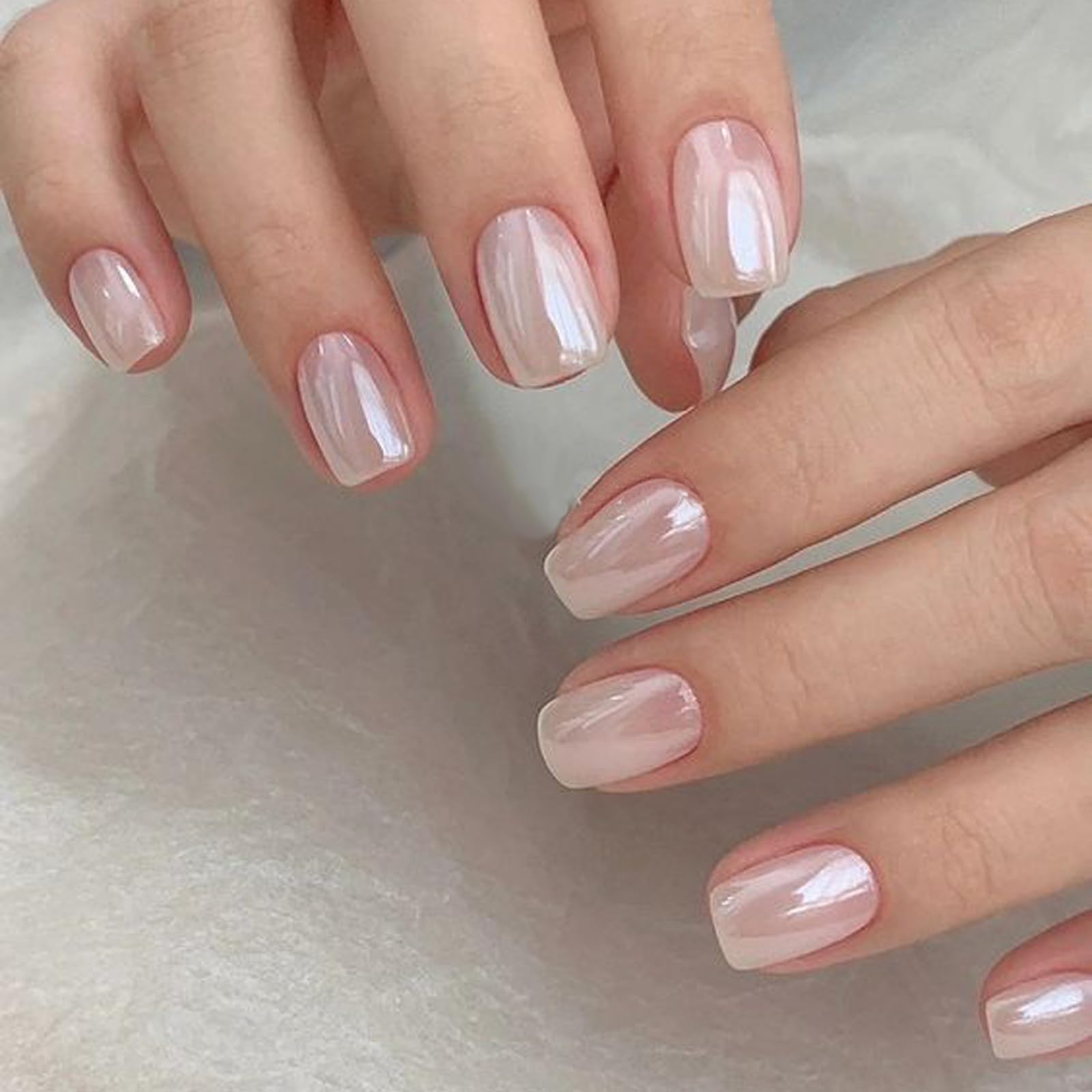 Glamermaid Glazed handmade gel finish nails with real shine