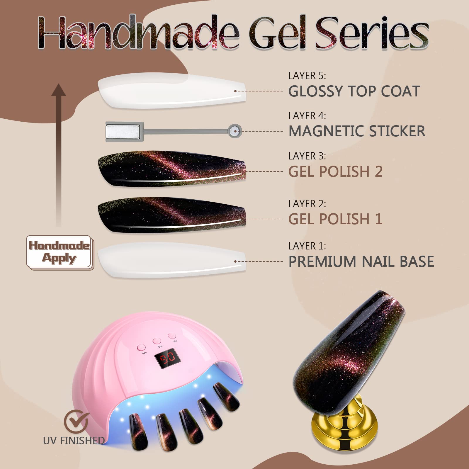 GLAMERMAID glittery black nails for party-ready looks
