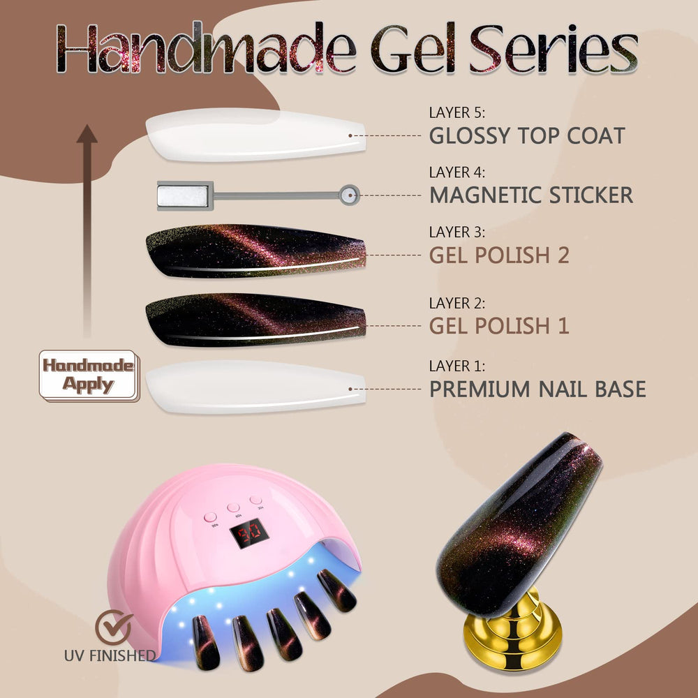 GLAMERMAID glittery black nails for party-ready looks